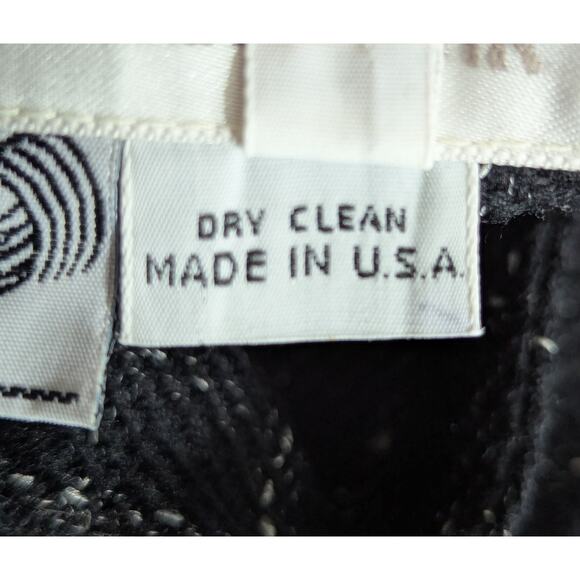 NWOT! JONES NEW YORK! FINE WOOL BLACK/WHITE NUBBY WEAVE PLAID PENCIL SKIRT! SZ 6 - Picture 7 of 8